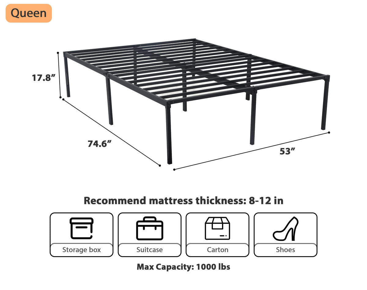 14 Inch Full Size Metal Bed Frame with Storage R67150