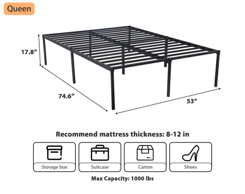 14 Inch Full Size Metal Bed Frame with Storage R67150