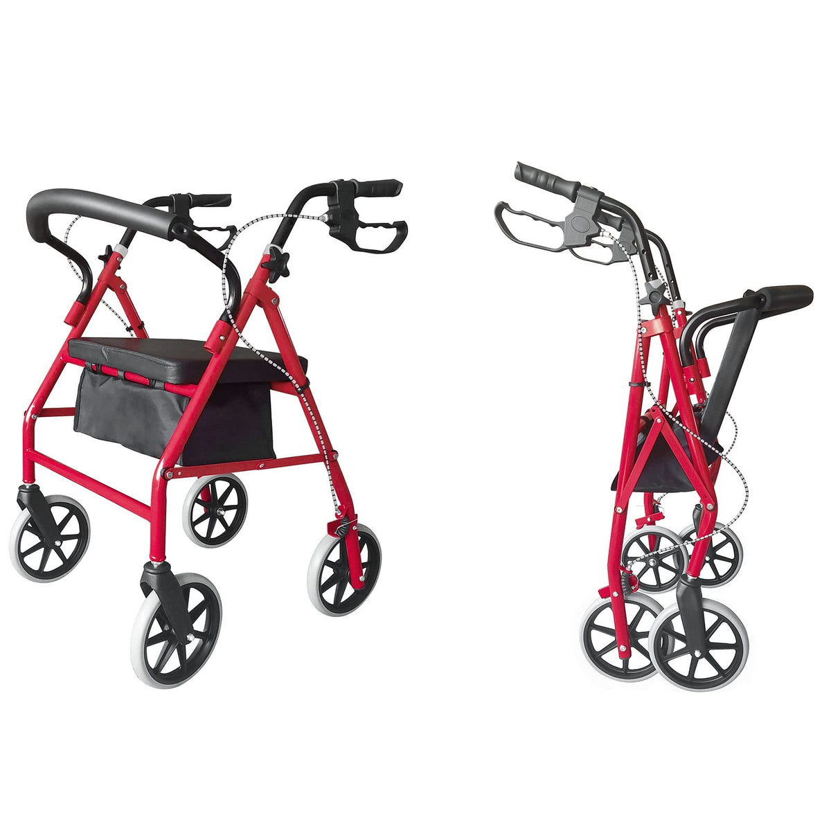 Red Rolling Walker with Seat U593198