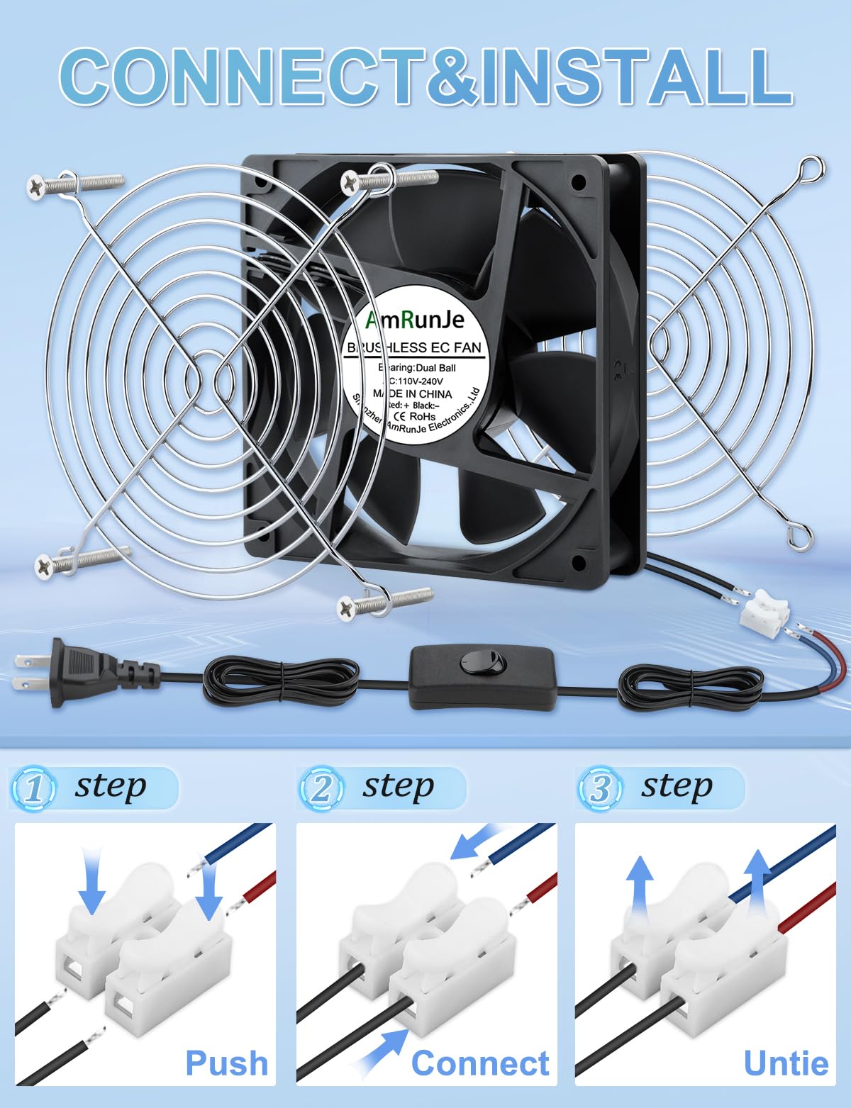 120mm x 25mm 120V Brushless Axial Fan C73653
