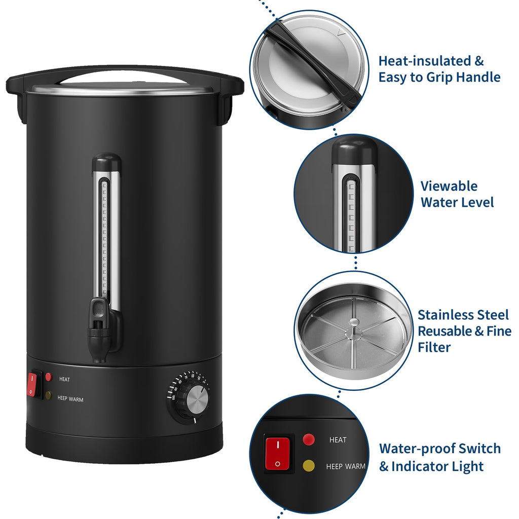 12 L Double Wall Stainless Steel Coffee Urn R4656