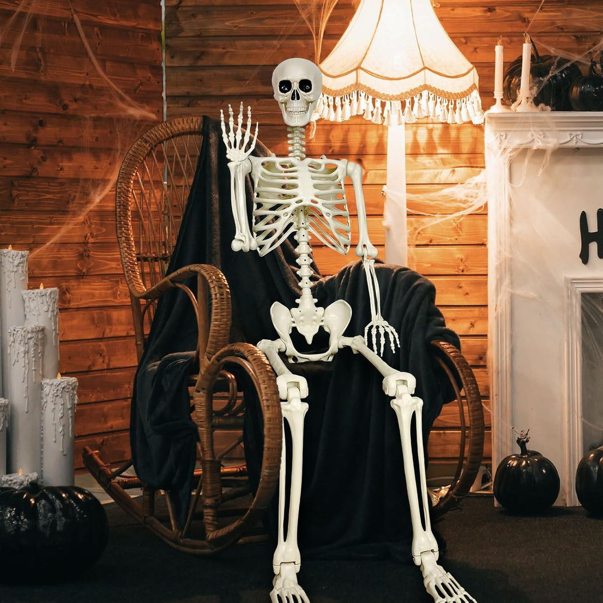 5.4FT Posable Skeleton Decorations T255307