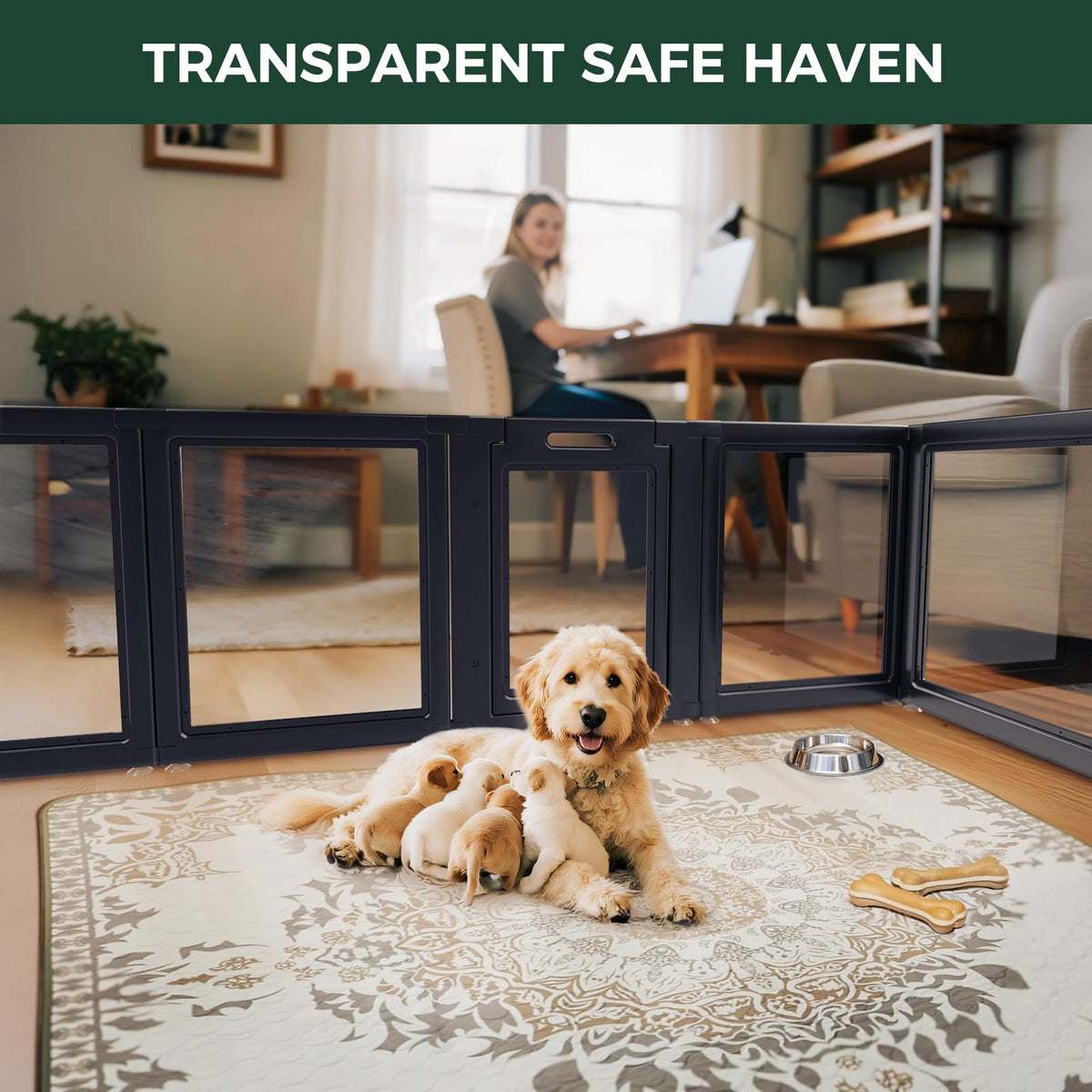 Clear Acrylic 24" H 16 Panels Dog Playpen I956
