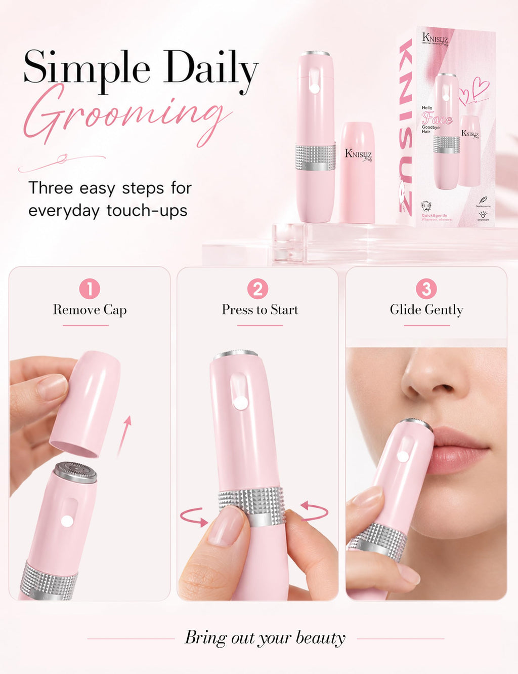 2-in-1 Facial Hair Removal and Eyebrow Trimmer C940279