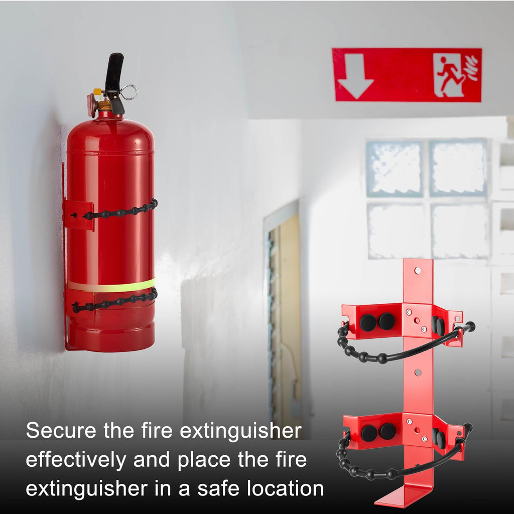 4 Pcs Fire Extinguisher Bracket, 2.5 Lb and 5 Lb, Red D6957