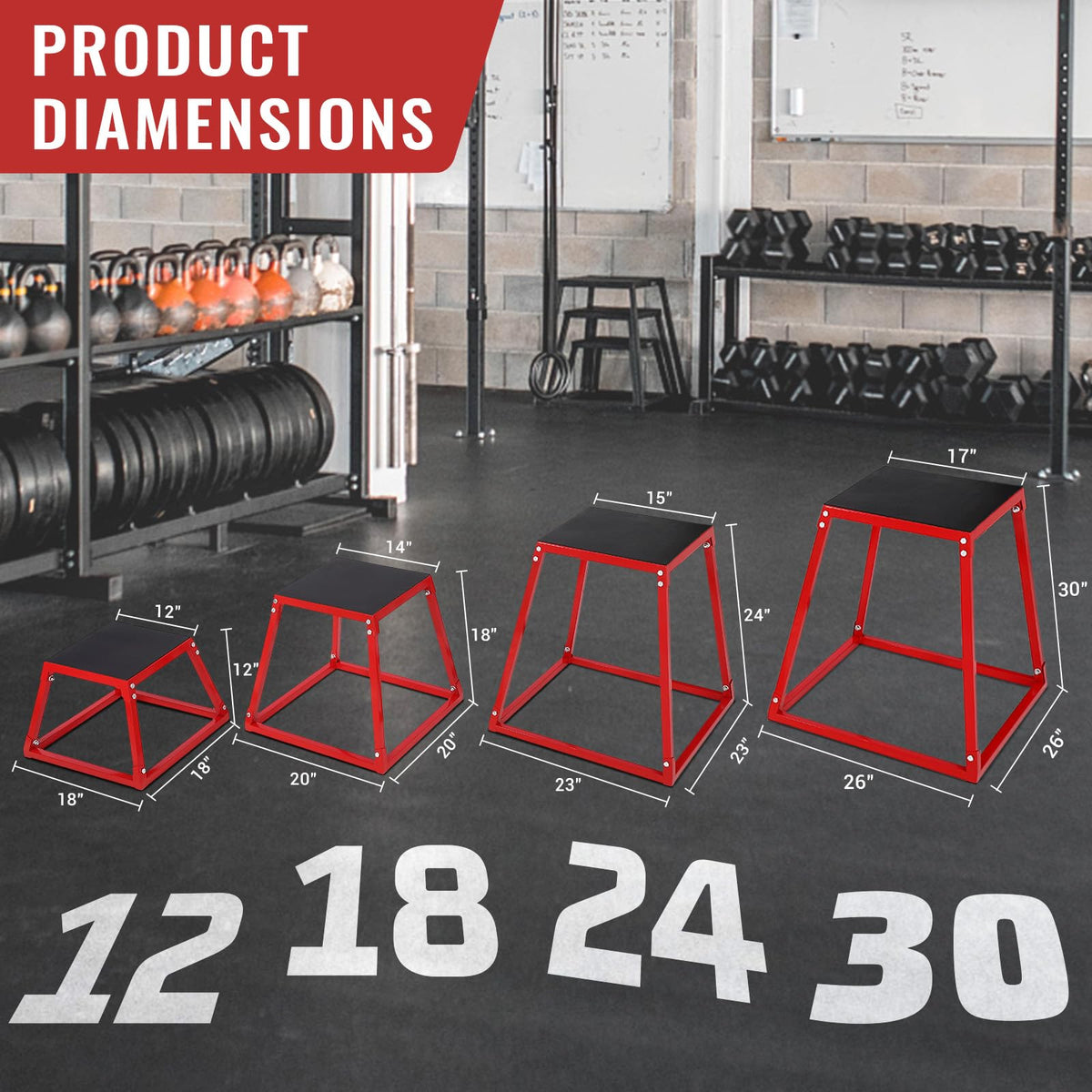 Adjustable Steel Plyometric Jump Box Set I213
