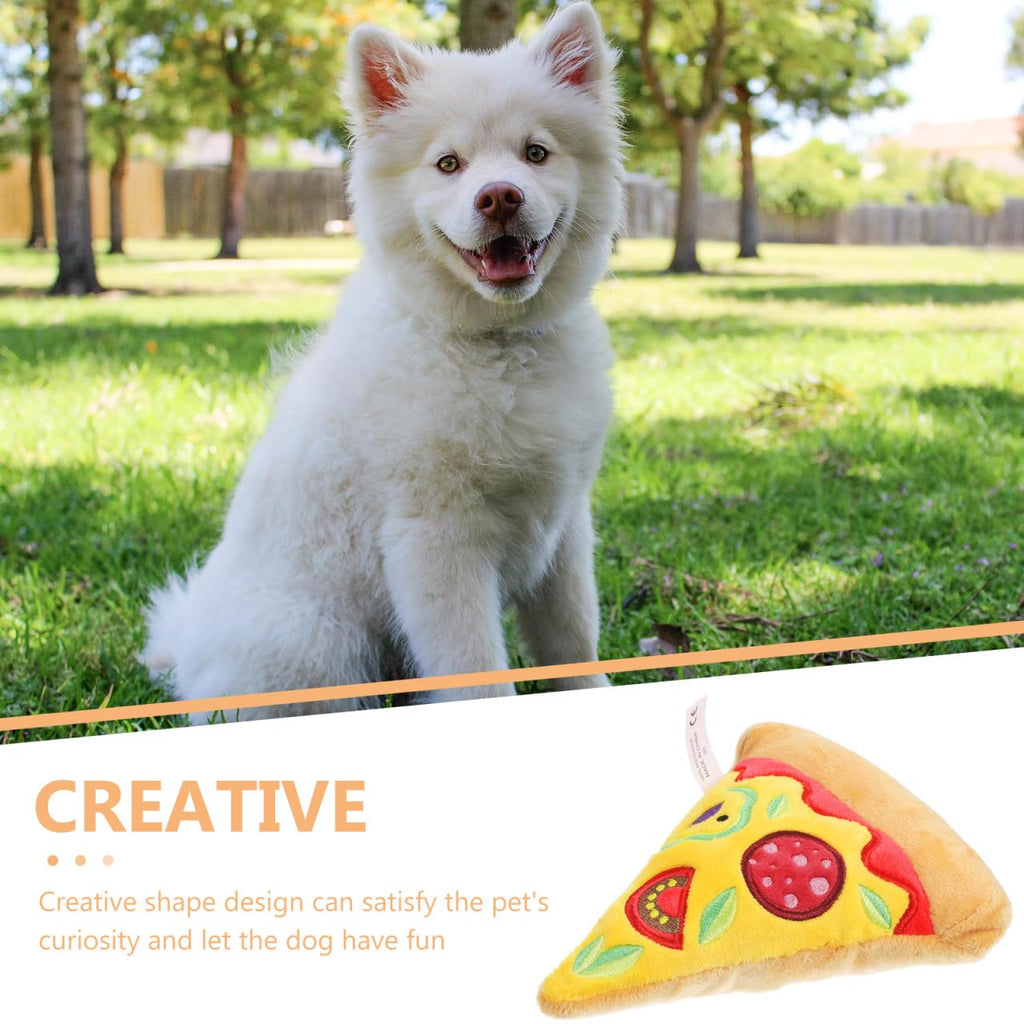 Squeaky Pizza Plush Dog Chew Toy 1 Pack I499