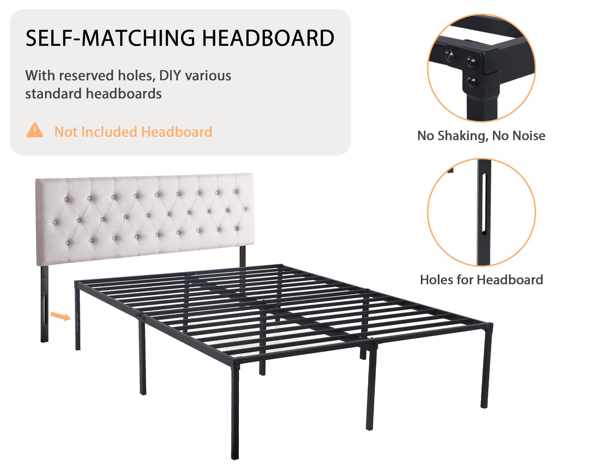 14 Inch Full Size Metal Bed Frame with Storage R67150