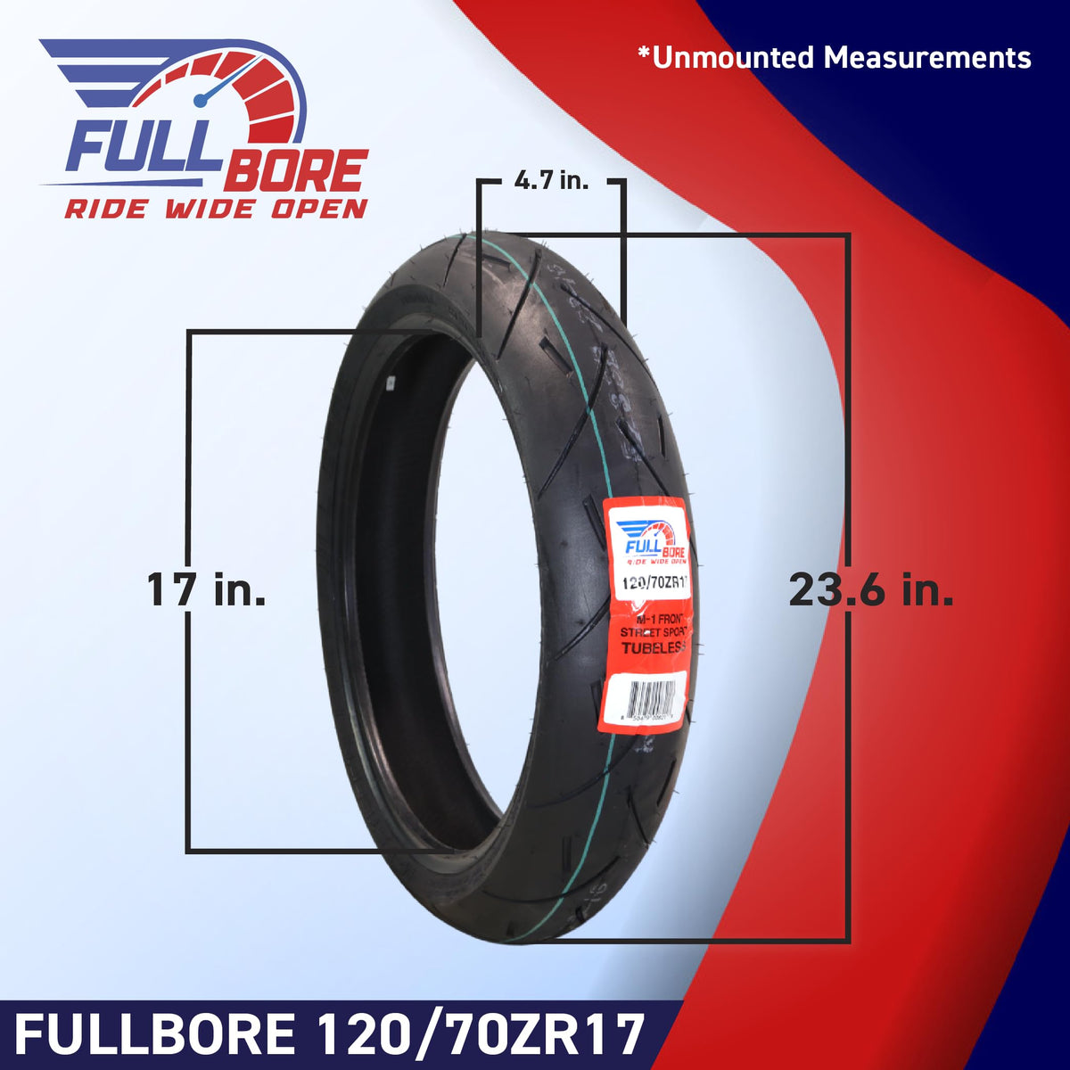 120/70ZR17 Front Motorcycle Tire V11502