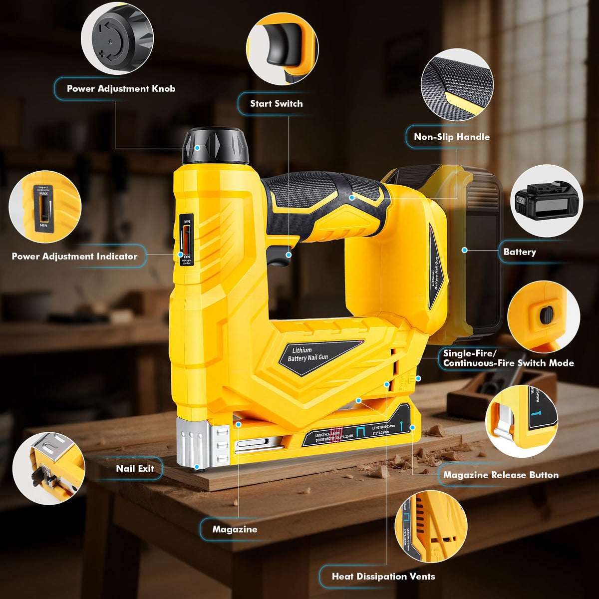 18 Gauge Cordless Brad Nailer and Narrow Crown Stapler W191
