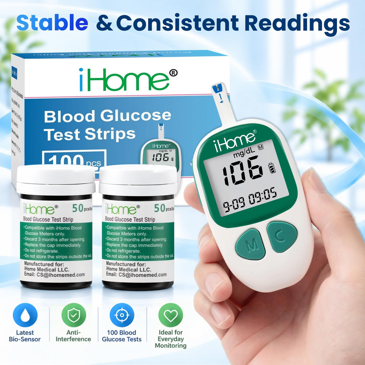 Glucose Test Strips 100 Count X40604