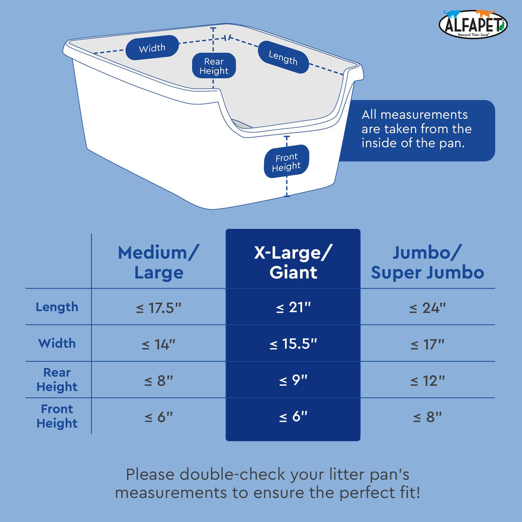 Extra Giant 60 Count Tear-Resistant Waterproof Cat Litter Box Liners F439