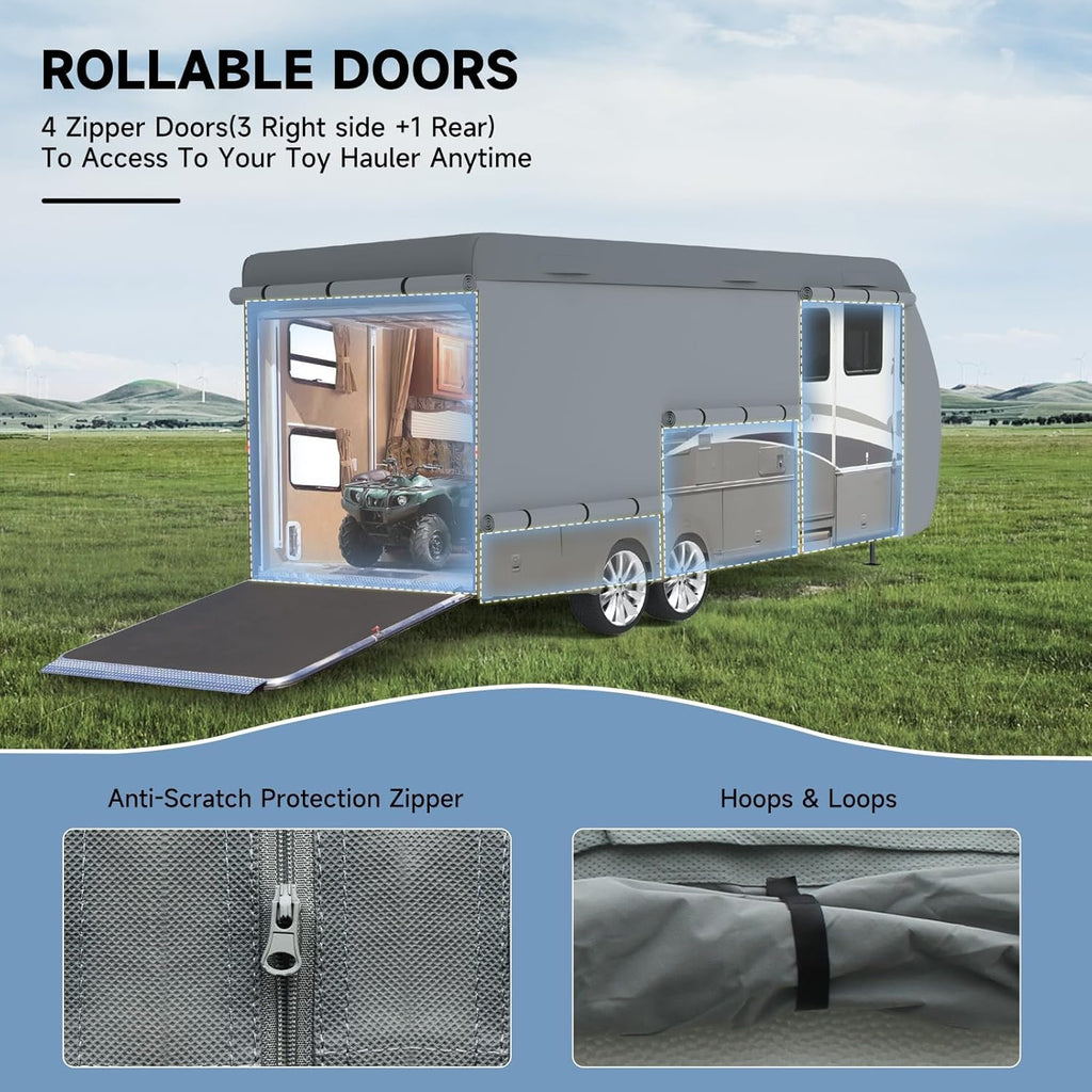 9 Layers Heavy Duty RV Trailer Cover Fits 14'-16' L92950