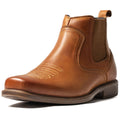 Cowboy Boots for Men Square Toe Leather Ankle Western Chelsea Slip On Boots S8094