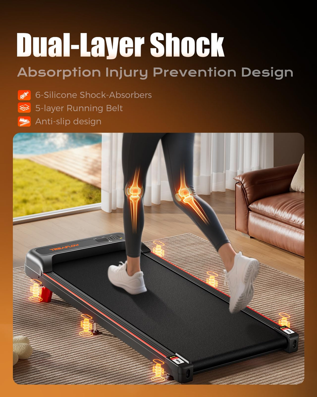 Walking Pad with 8% Incline Under Desk Treadmill C67497