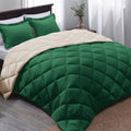 Forest Green King Size Reversible Down Alternative Comforter Set A6393