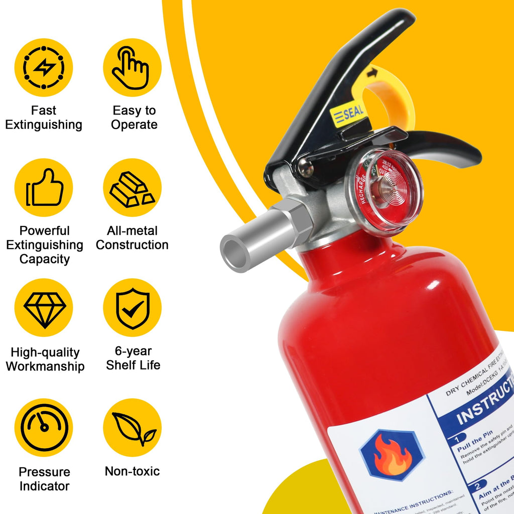 6 Pack ABC Dry Chemical Fire Extinguishers M4813