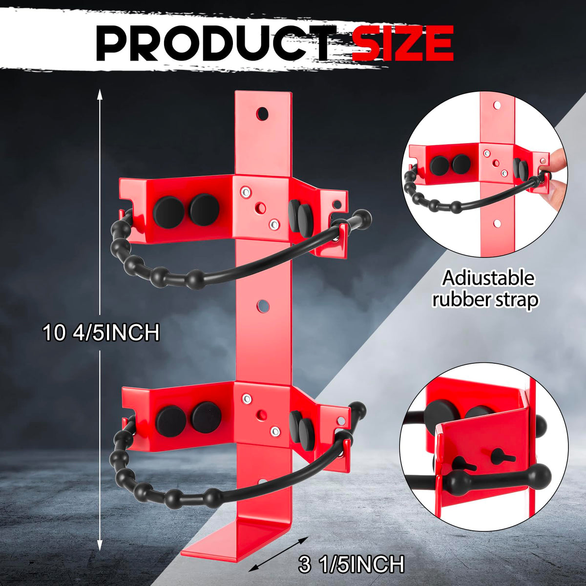 4 Pcs Fire Extinguisher Bracket, 2.5 Lb and 5 Lb, Red D6957