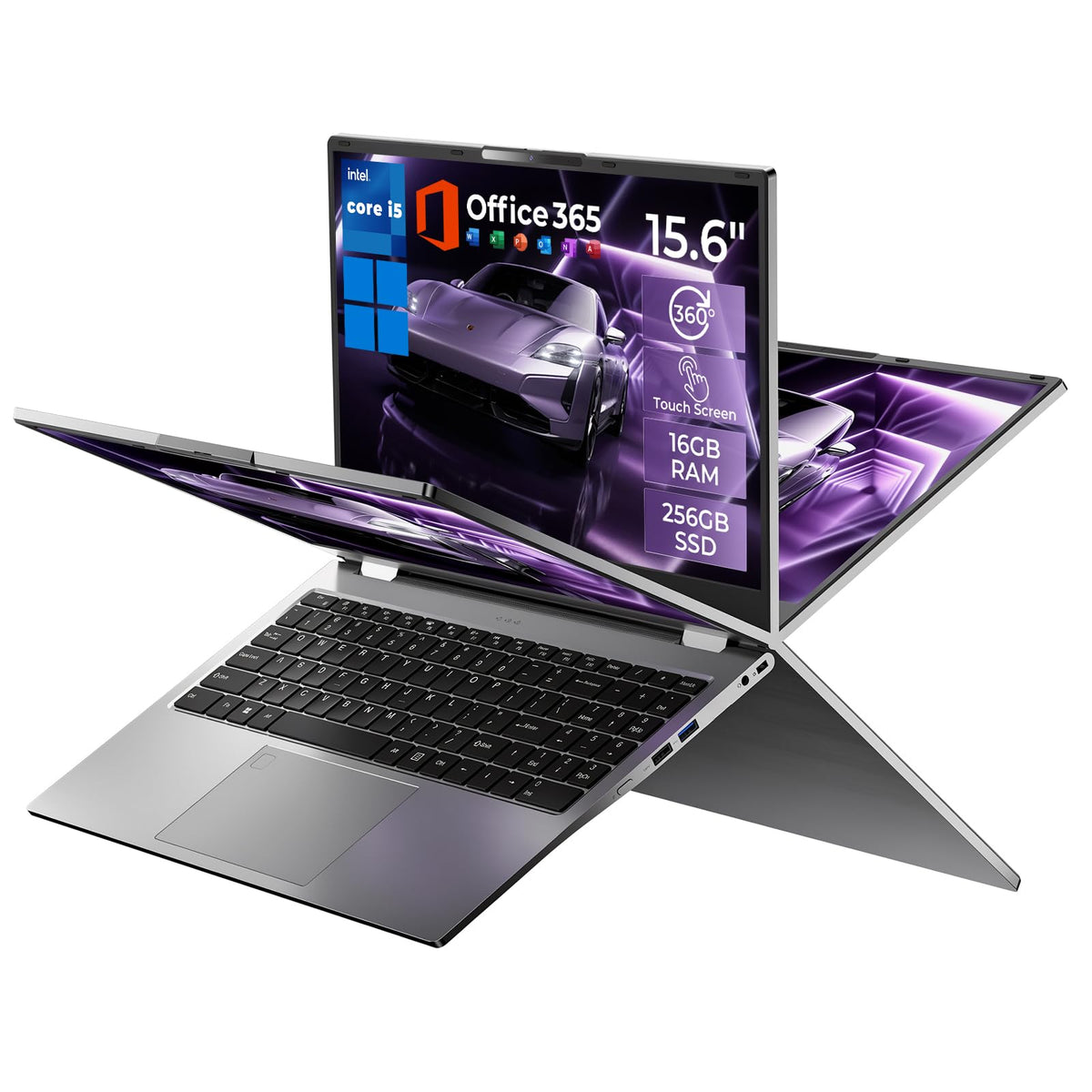 15.6" 2-in-1 Touchscreen Laptop Computer, 16GB RAM 256GB SSD F501356