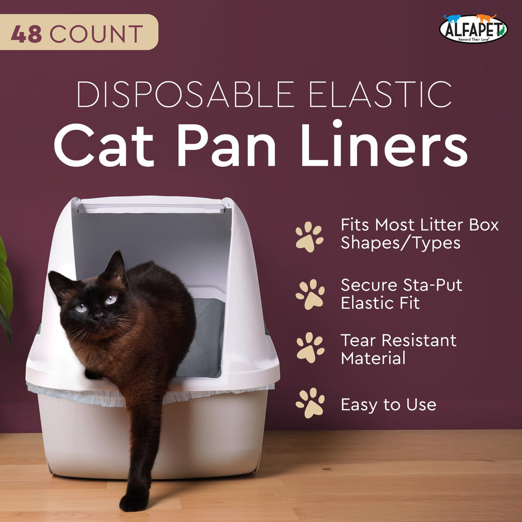 Cat Litter Box Disposable Elastic Liners 48 Count T5803