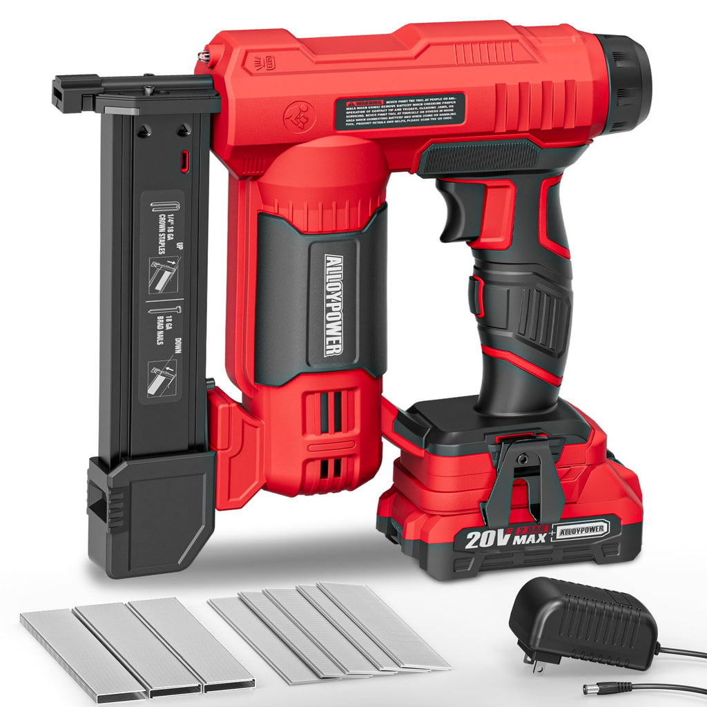 2 in 1 Cordless Brad Nailer/Electric Stapler with Battery and Charger S3812