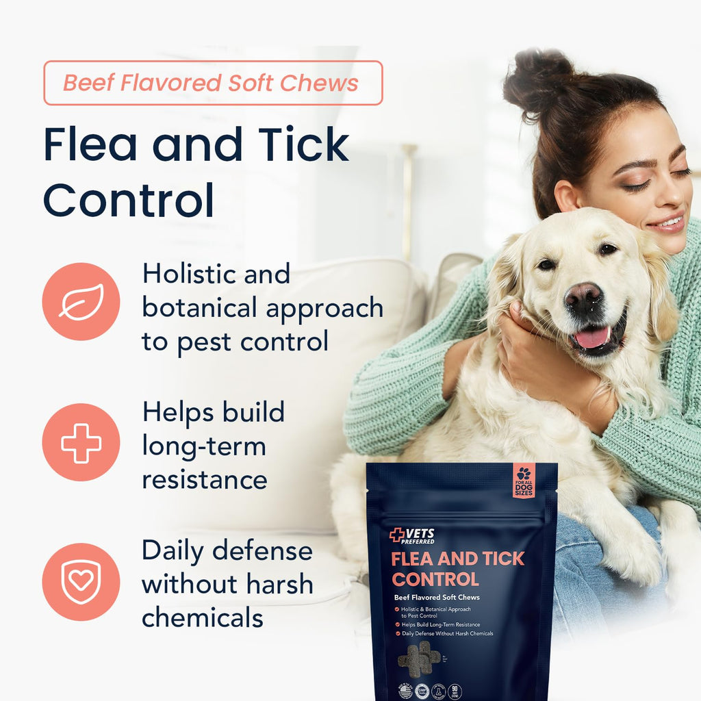 Chewable Flea and Tick Prevention for Dogs 90 Ct I384537