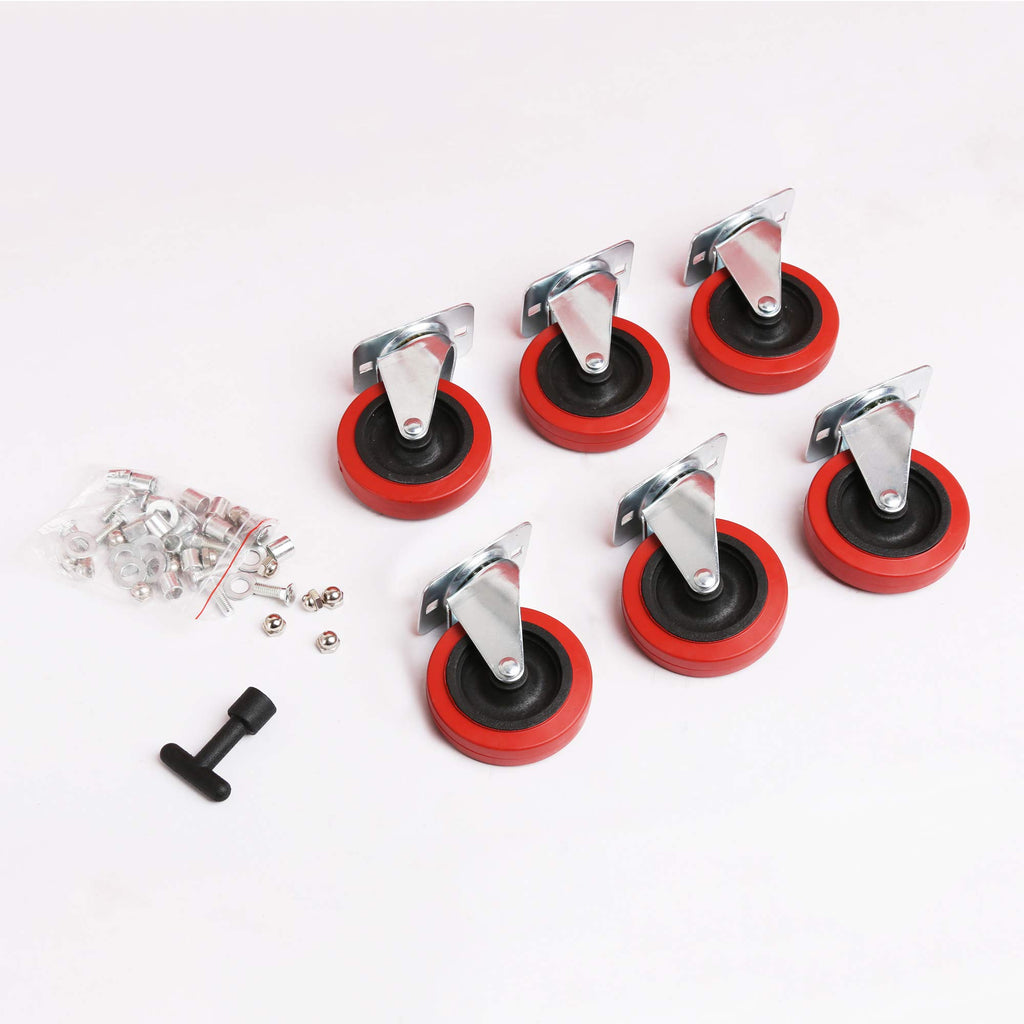 Red 40 Inch Plastic Rolling Creeper A98505