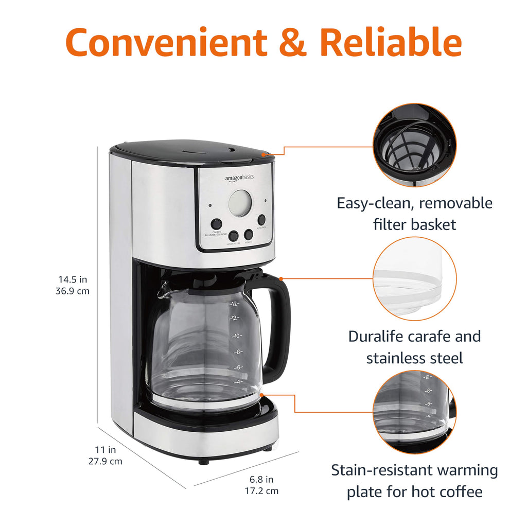 12 Cup Stainless Steel Programmable Coffeemaker S3551