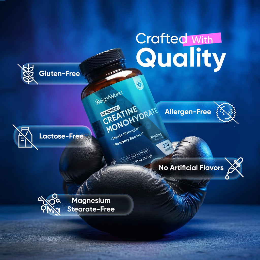 Micronized Creatine Monohydrate 3000mg 270 Ct J409