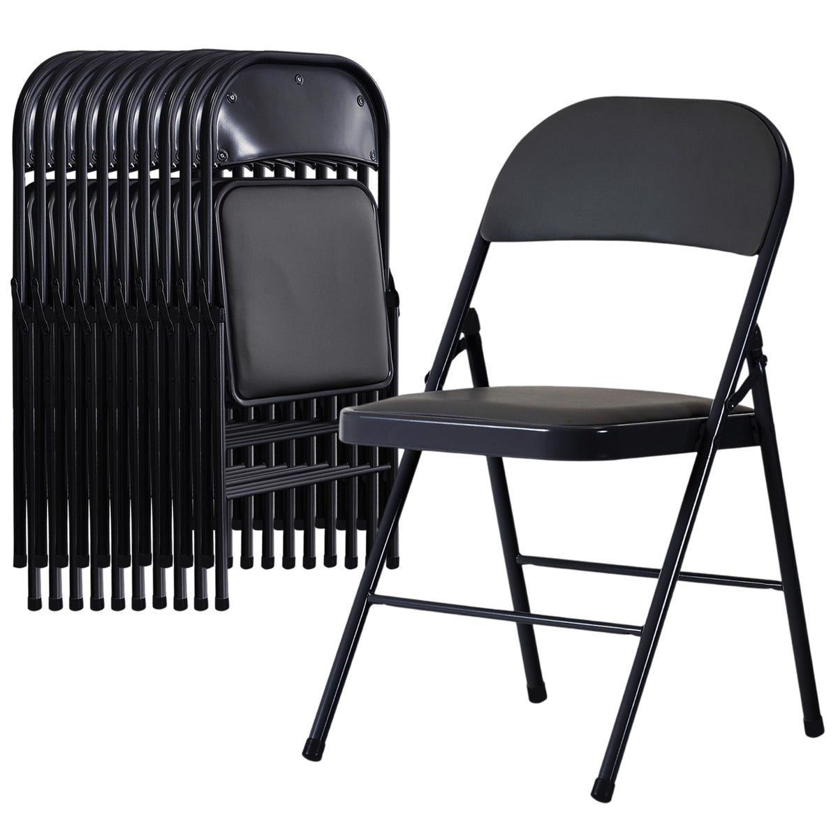 10 Pack Folding Chairs with Cushion E3923
