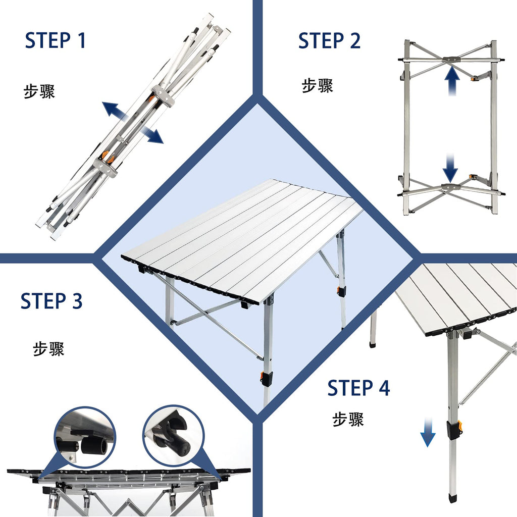 Adjustable Aluminum Camping Table N76280
