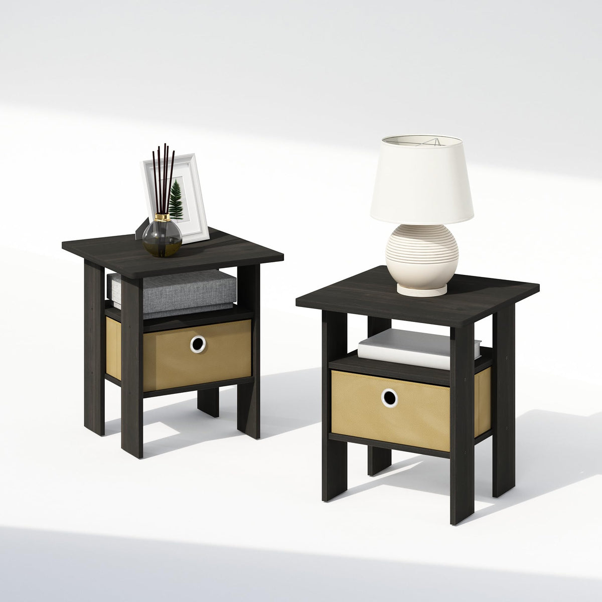 Espresso Nightstand with Storage Set of 2 K99709