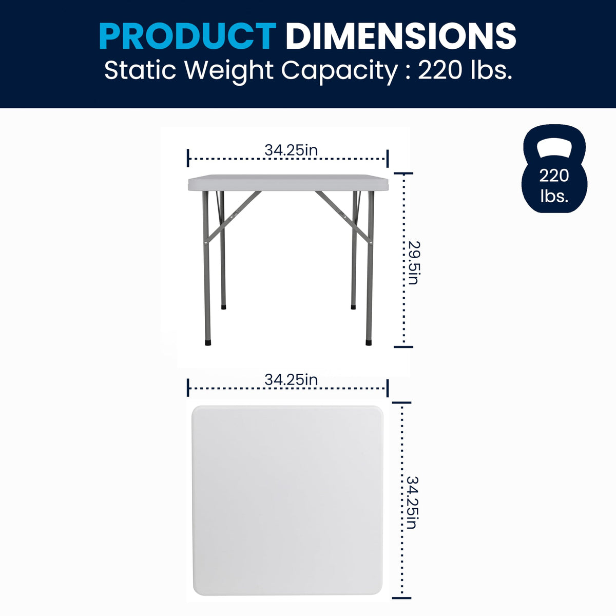 Square Plastic Folding Table T609
