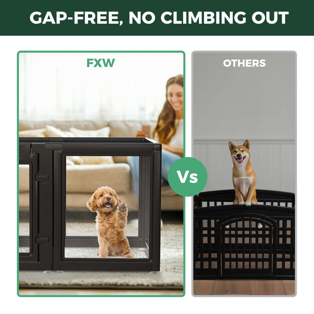 Clear Acrylic 24" H 16 Panels Dog Playpen I956