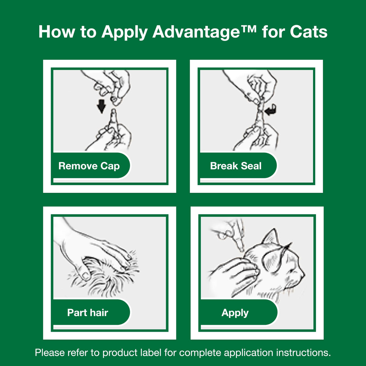 Topical Cat Flea Treatment and Prevention for Small Cats 2-9 lbs Y39411