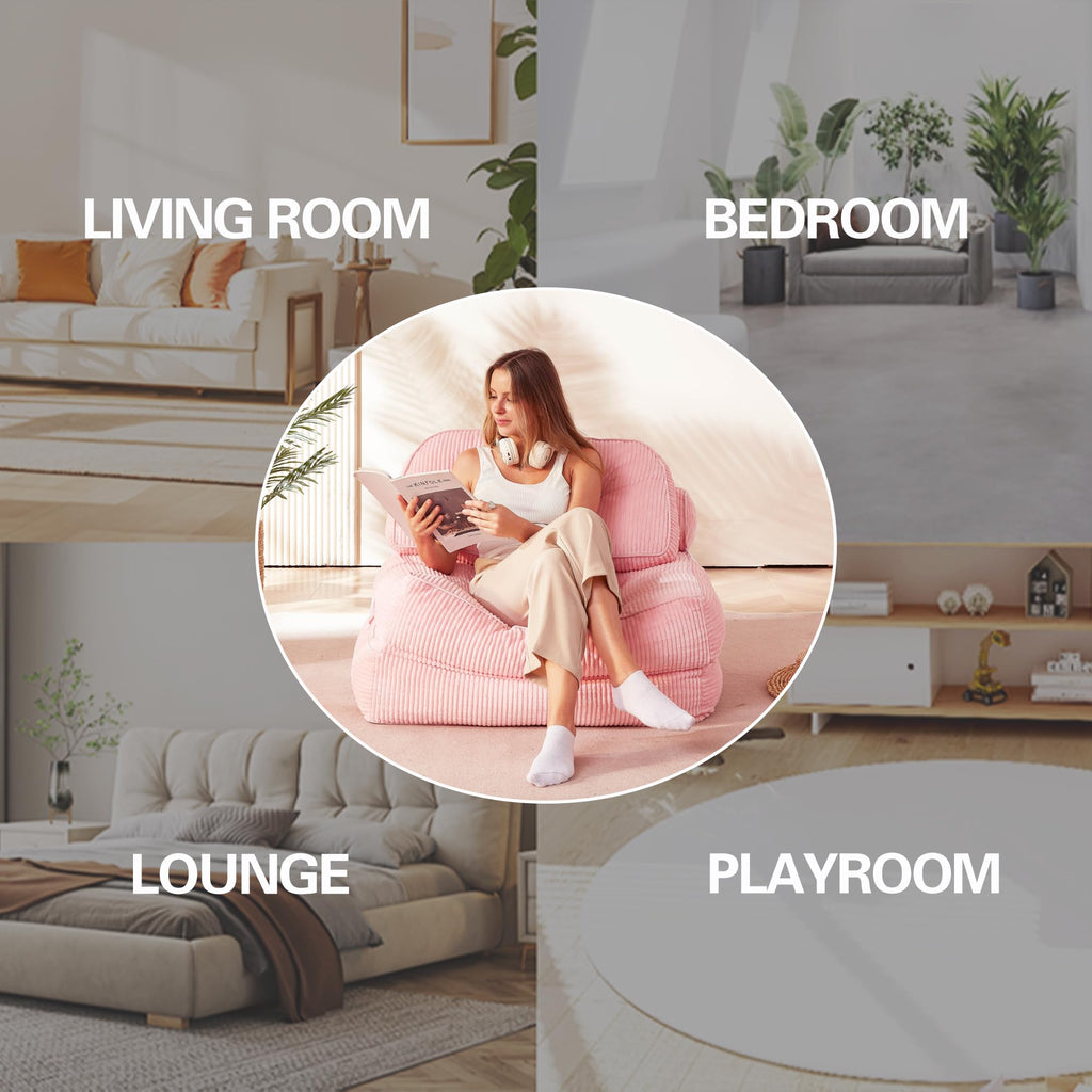 Pink Flannel Folding Sofa Bed E770876