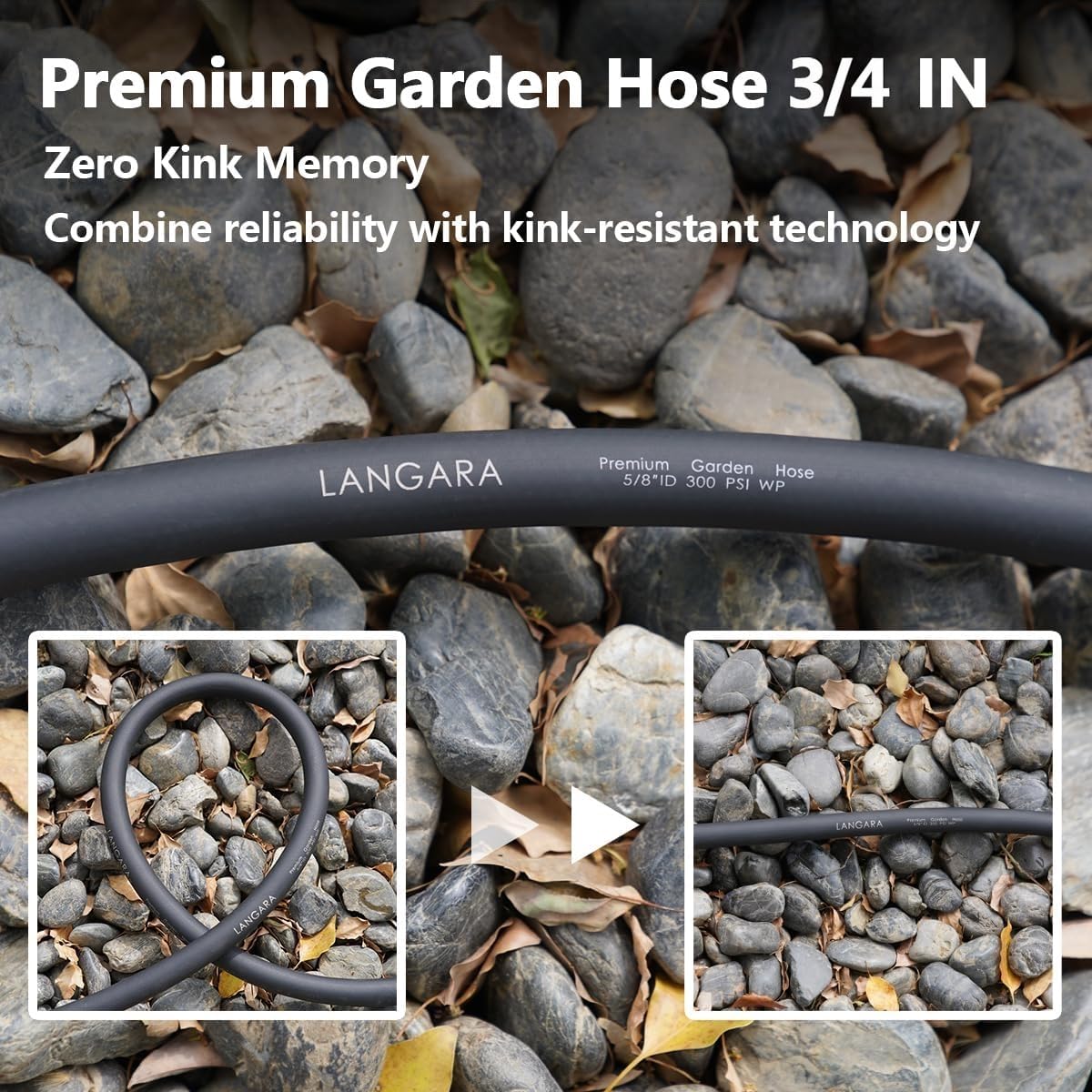 100ft x 3/4" Heavy Duty Hybrid Rubber Garden Hose U54545