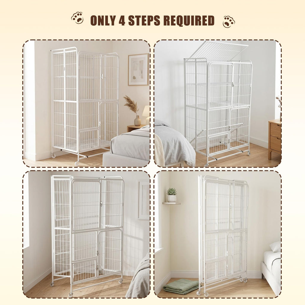 4-Tier Metal Wire Cat Playpen V9231
