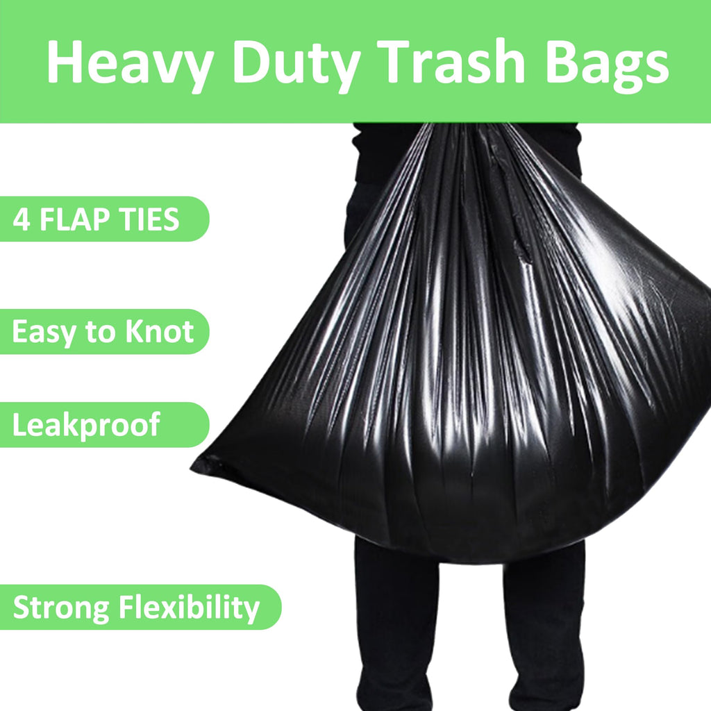 40-45 Gallon Heavy Duty Black Trash Bags 60 Count 1.2 Mil B79687