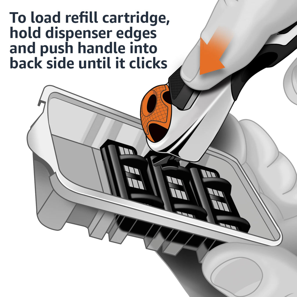 3-Blade Razor Refills with Dual Lubrication, 12 Cartridges P8786