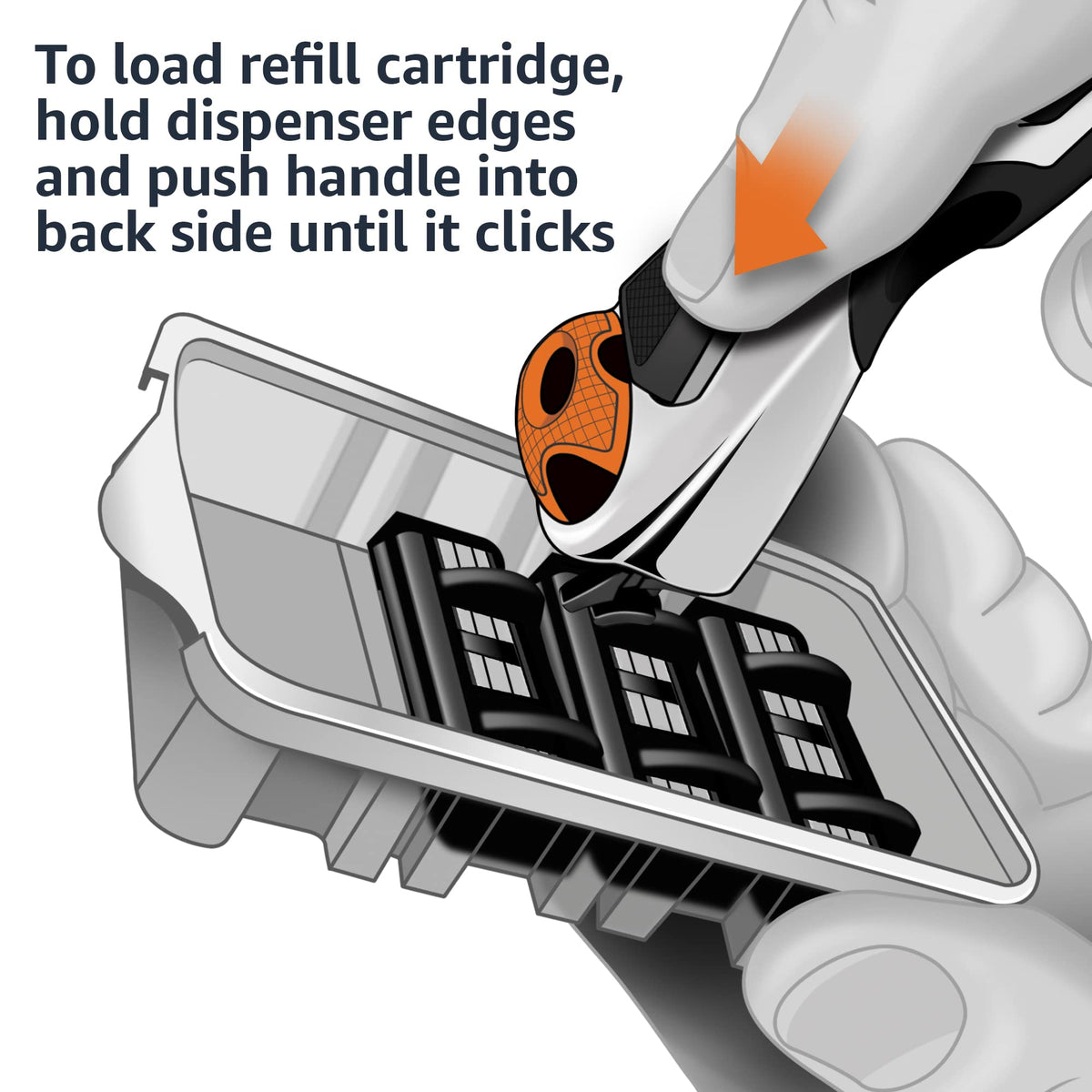 3-Blade Razor Refills with Dual Lubrication, 12 Cartridges P8786