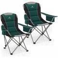 Oversized Folding Camping Chair with Cup Holder, 2 Pack P609