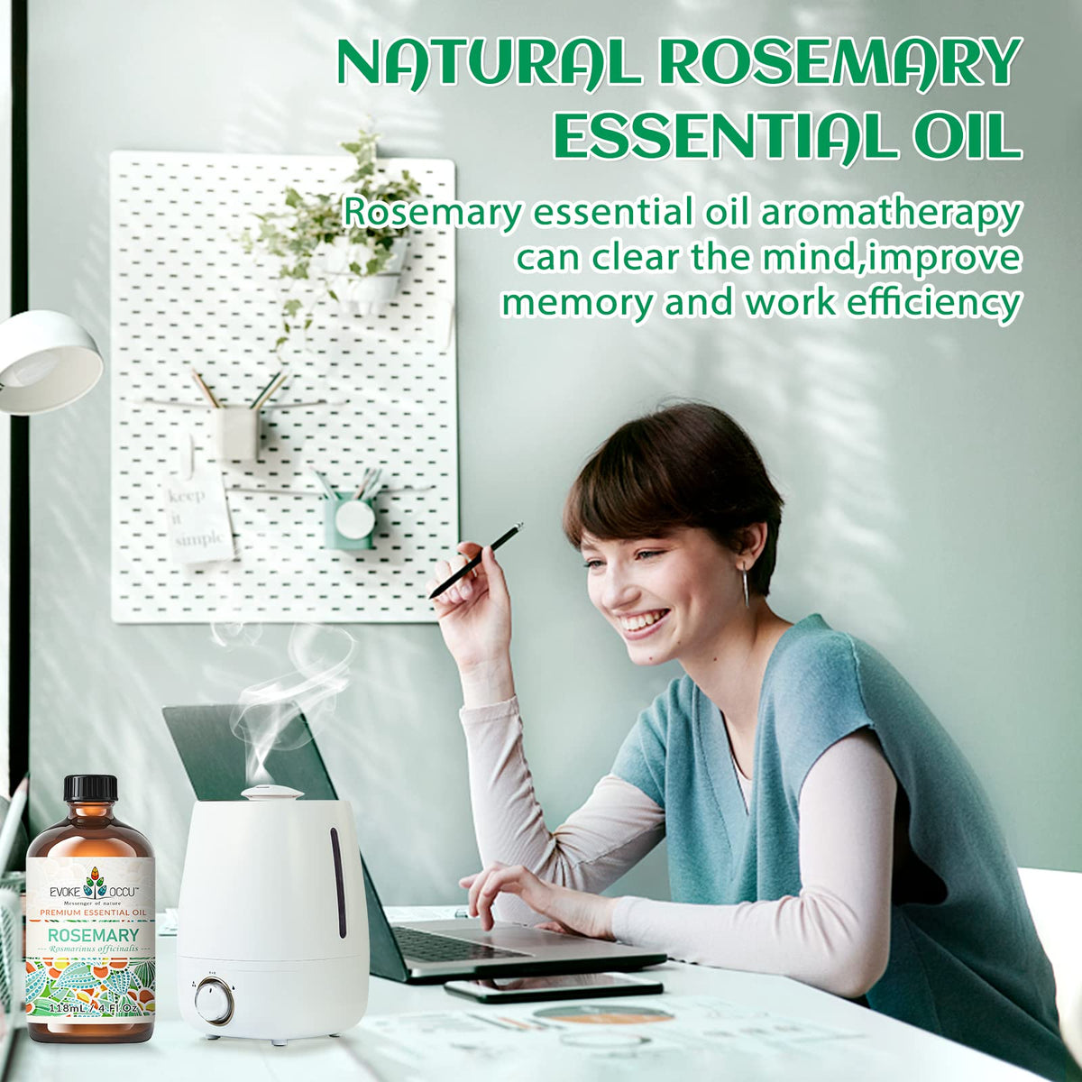 Rosemary Peppermint Lavender Geranium Essential Oil 4 Oz Q4623