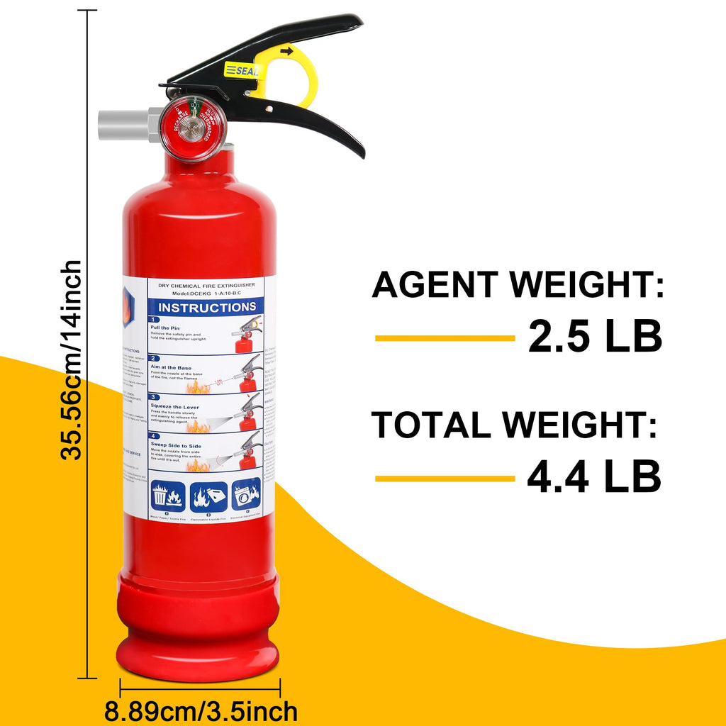 6 Pack ABC Dry Chemical Fire Extinguishers M4813