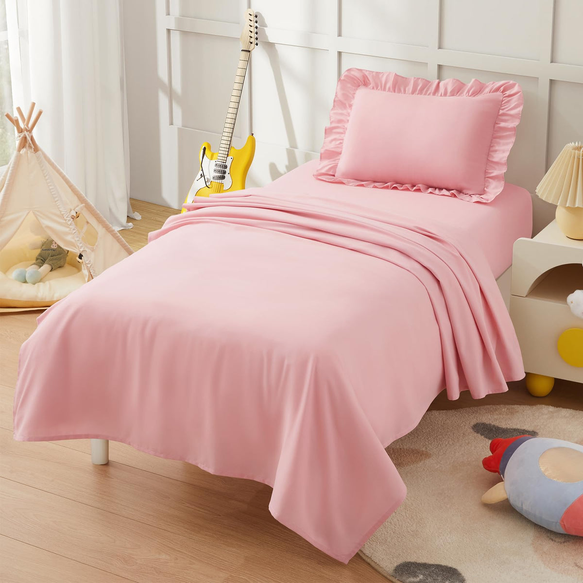 Light Pink Toddler Sheet Set F758692