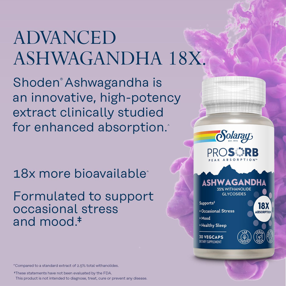 Ashwagandha Root and Leaf Extract 240 mg Vegan Capsules Z736224