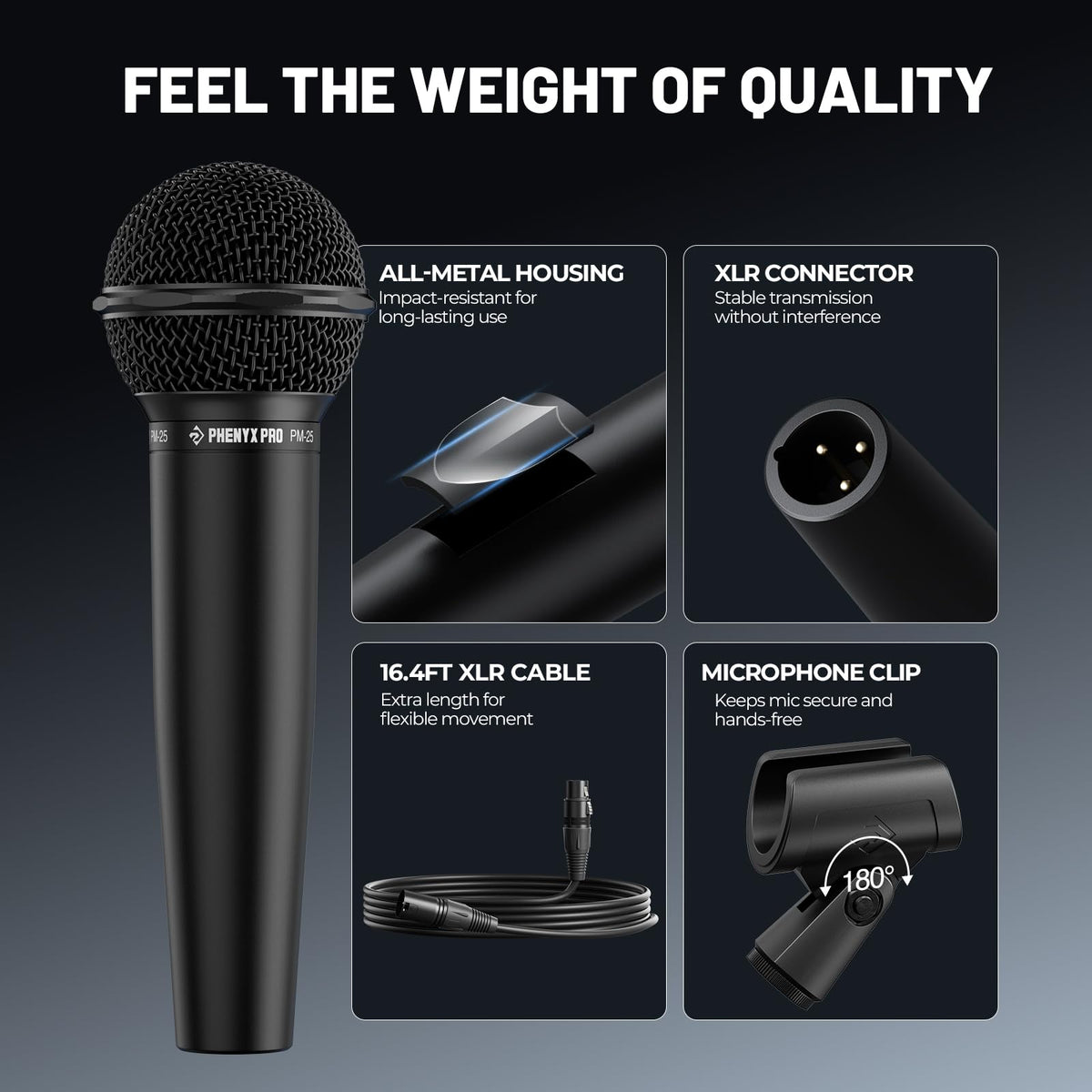 Cardioid Dynamic Wired XLR Microphone F40935