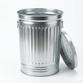 31 Gallon Galvanized Steel Metal Trash Can with Locking Lid R502709