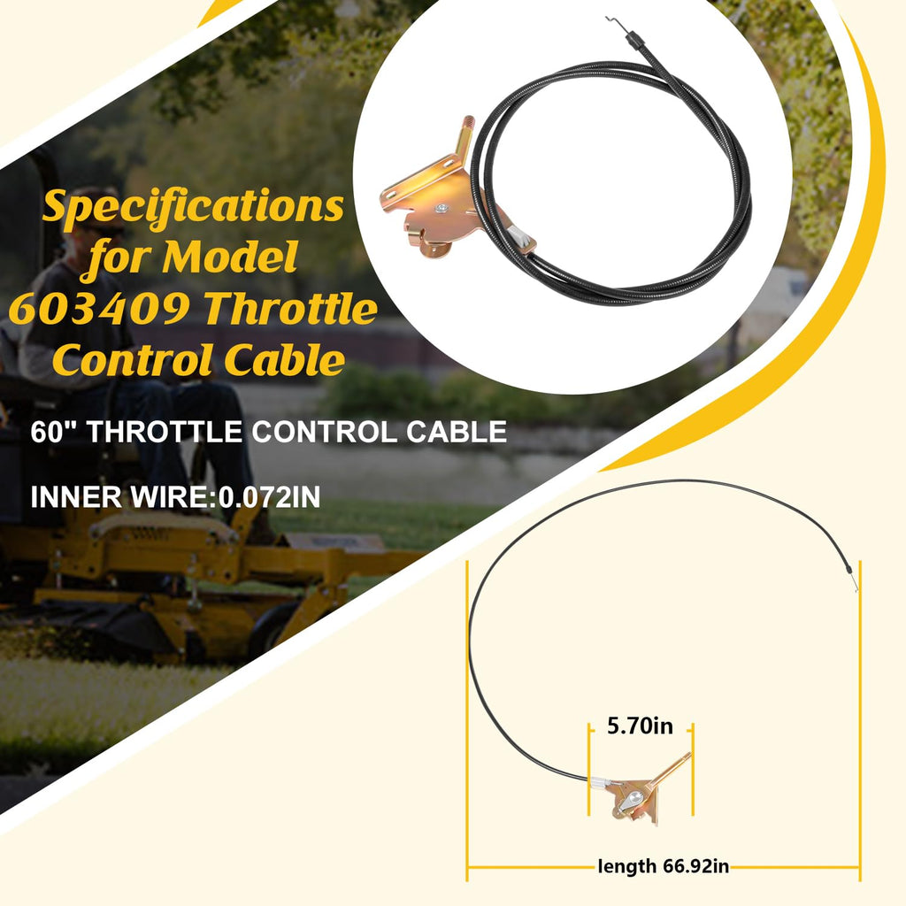 60-Inch Throttle Control Cable Z87382