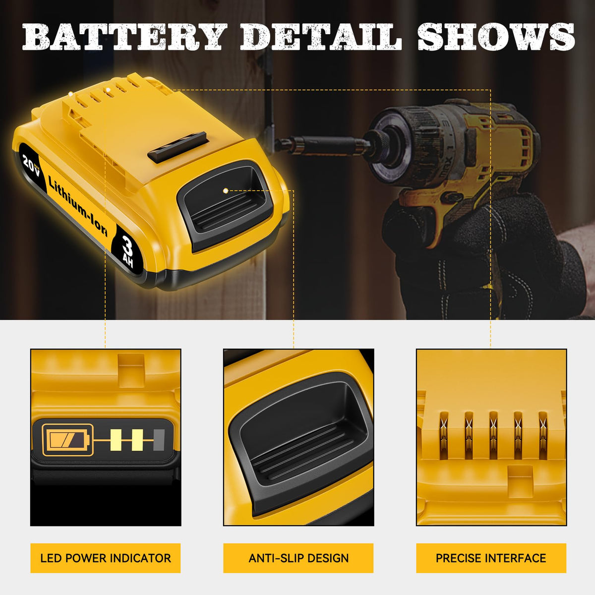 2 Packs 3.0Ah Lithium-Ion Battery L54949